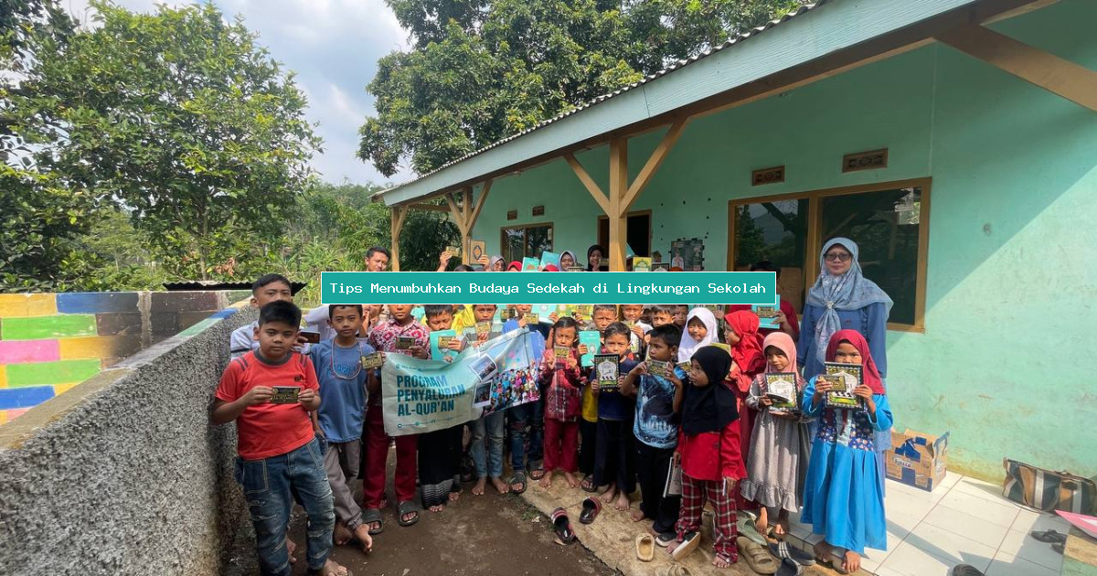 Tips Menumbuhkan Budaya Sedekah di Lingkungan Sekolah